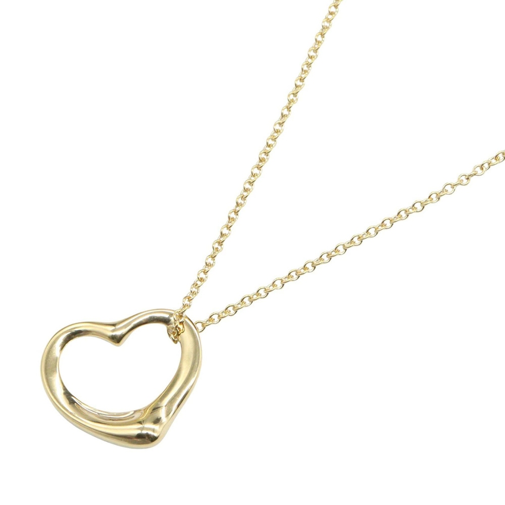 Tiffany Co Elsa Peretti Open Heart Necklace Yellow Gold